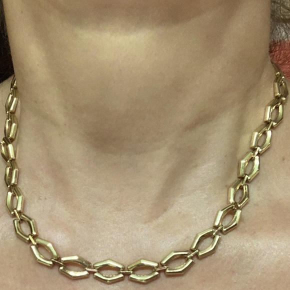 14kt ITALIAN YELLOW GOLD 16” CHOKER STYLE NECKLACE AND BRACELET SET - Picture 9 of 11